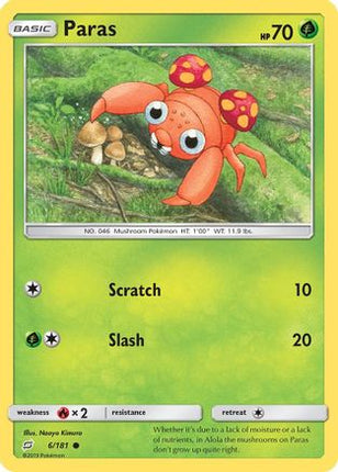 Paras - 6/181 [SM - Team Up] Reverse Holofoil