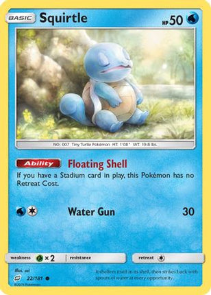 Squirtle (22) - 22/181 [SM - Team Up] Reverse Holofoil