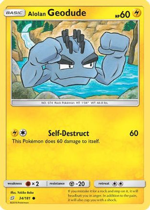 Alolan Geodude (34) - 34/null [SM - Team Up] Reverse Holofoil