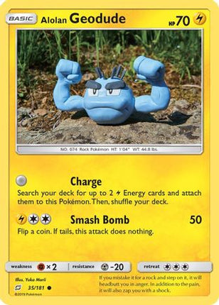Alolan Geodude (35) - 35/181 [SM - Team Up] Reverse Holofoil