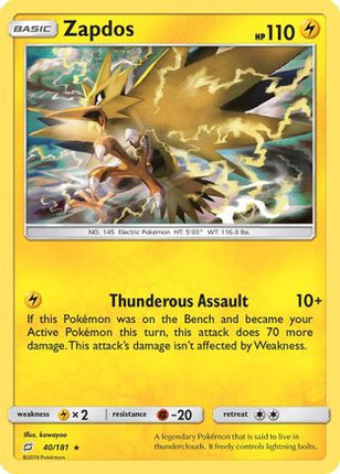 Zapdos - 40/181 [SM - Team Up] Holofoil