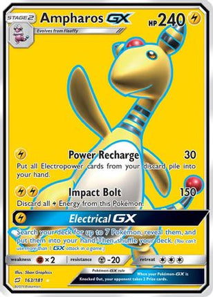 Ampharos GX (Full Art) - 163/null [SM - Team Up] Holofoil