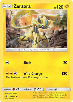 Zeraora - 52/181 [SM - Team Up] Reverse Holofoil