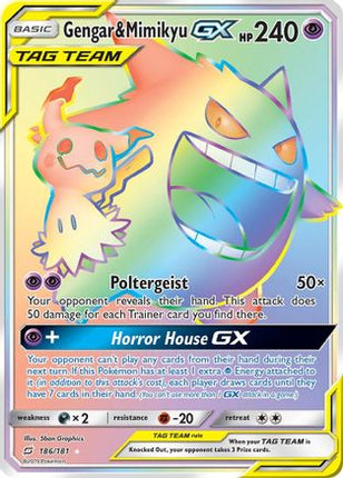 Gengar & Mimikyu GX (Secret) - 186/null [SM - Team Up] Holofoil