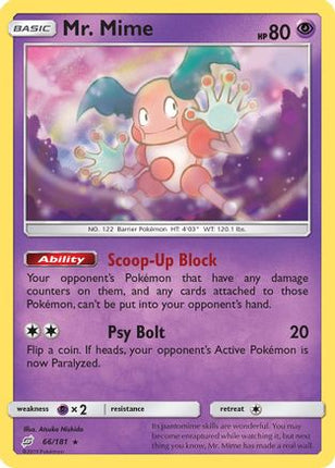Mr. Mime - 66/181 [SM - Team Up] Reverse Holofoil