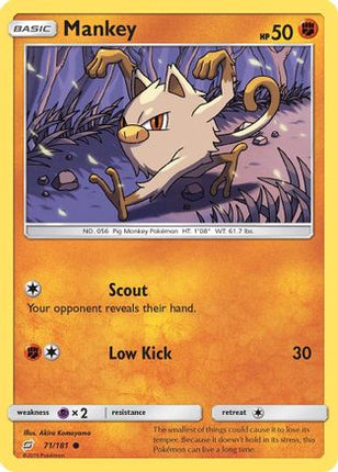 Mankey - 71/181 [SM - Team Up] Reverse Holofoil