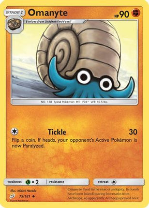 Omanyte - 75/181 [SM - Team Up] Reverse Holofoil
