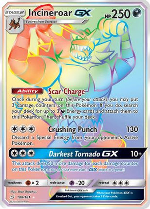 Incineroar GX (Secret) - 188/null [SM - Team Up] Holofoil