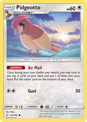 Pidgeotto - 123/181 [SM - Team Up] Reverse Holofoil