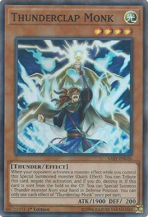 Thunderclap Monk (Super Rare) [SAST-EN026] Unlimited