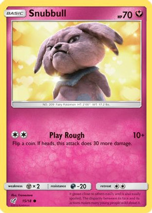 Snubbull (Holo Common) - 15/18 [Detective Pikachu] Holofoil