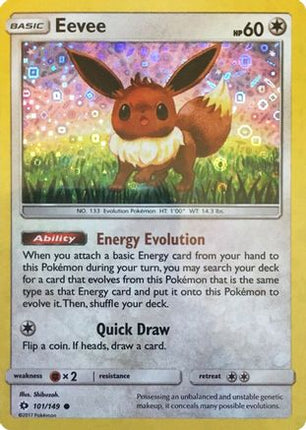 Eevee - 101/149 (General Mills Promo) [Miscellaneous Cards & Products] Holofoil