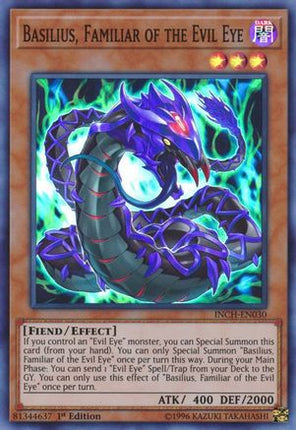 Basilius, Familiar of the Evil Eye (Super Rare) [INCH-EN030] 1st Edition