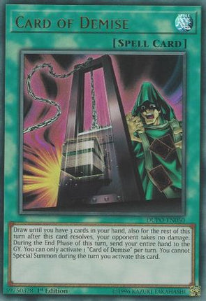 Card of Demise (Ultra Rare) [DUPO-EN050] 1st Edition