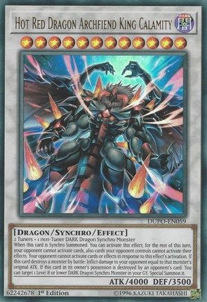 Hot Red Dragon Archfiend King Calamity (Ultra Rare) [DUPO-EN059] 1st Edition