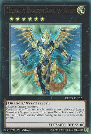 Hieratic Dragon King of Atum (Ultra Rare) [DUPO-EN092] 1st Edition
