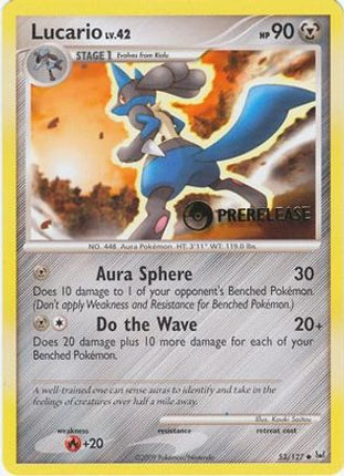 Lucario - 53/127 (Prerelease) [Diamond and Pearl Promos]