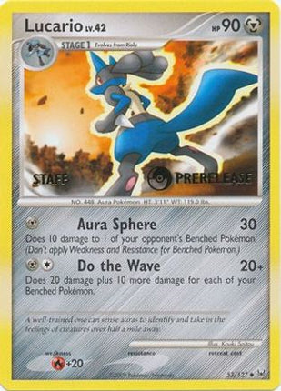 Lucario - 53/127 (Prerelease) [Staff] [Diamond and Pearl Promos]
