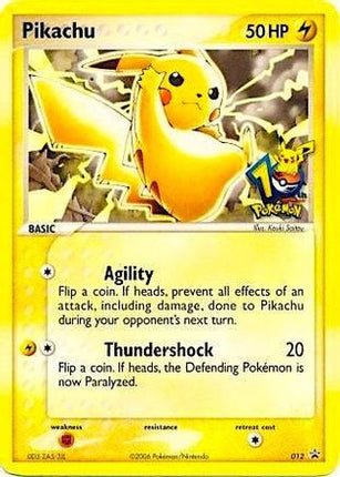 Pikachu - 012 (10th Anniversary) - 12/null [Miscellaneous Cards & Products]