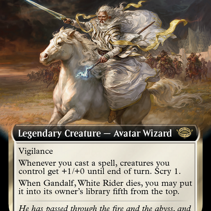 Gandalf, White Rider (Extended Art) [The Lord of the Rings: Tales of Middle-earth]