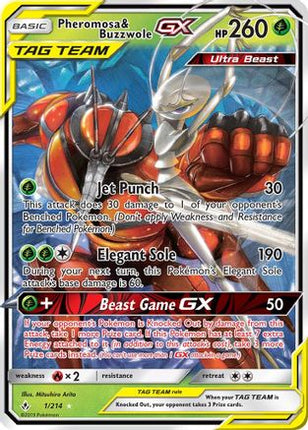 Pheromosa & Buzzwole GX - 1/214 [SM - Unbroken Bonds] Holofoil