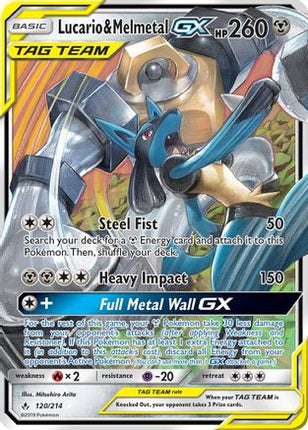 Lucario & Melmetal GX - 120/214 [SM - Unbroken Bonds] Holofoil