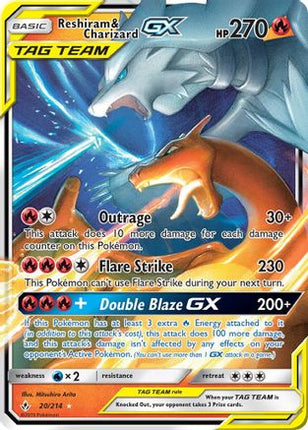 Reshiram & Charizard GX - 20/214 [SM - Unbroken Bonds] Holofoil