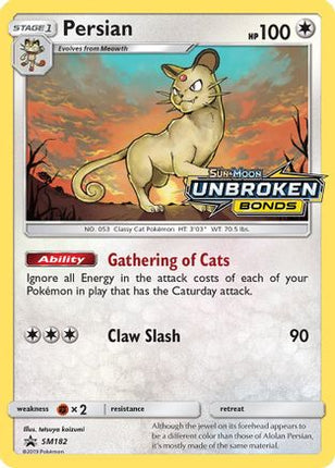 Persian - SM182 (Prerelease) - null/null [SM Promos] Holofoil