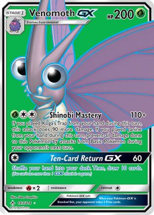 Venomoth GX (Full Art) - 193/null [SM - Unbroken Bonds] Holofoil