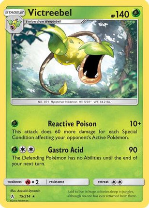 Victreebel - 15/214 [SM - Unbroken Bonds] Reverse Holofoil