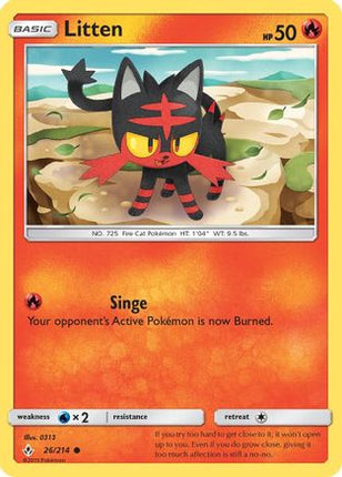 Litten (26) - 26/214 [SM - Unbroken Bonds] Reverse Holofoil