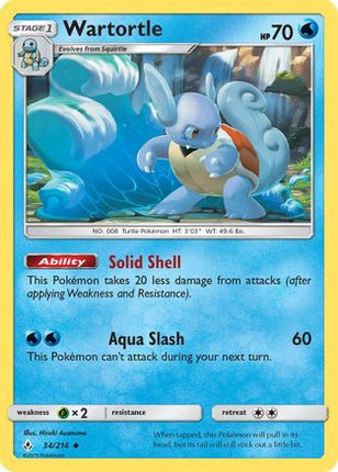 Wartortle - 34/214 [SM - Unbroken Bonds] Reverse Holofoil