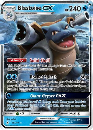 Blastoise GX - 35/214 [SM - Unbroken Bonds] Holofoil