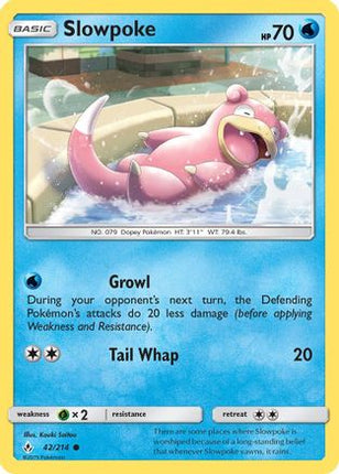 Slowpoke - 42/214 [SM - Unbroken Bonds] Reverse Holofoil
