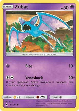 Zubat - 64/214 [SM - Unbroken Bonds] Reverse Holofoil