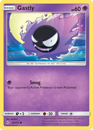 Gastly (68) - 68/214 [SM - Unbroken Bonds] Reverse Holofoil