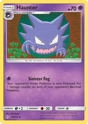 Haunter - 69/214 [SM - Unbroken Bonds] Reverse Holofoil