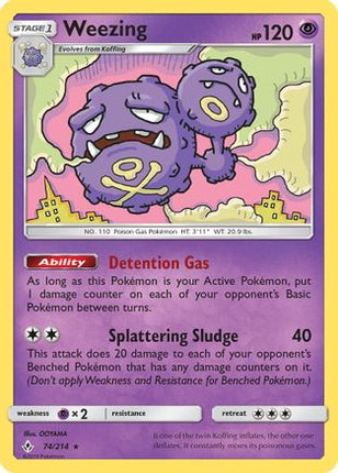 Weezing - 74/214 [SM - Unbroken Bonds] Reverse Holofoil