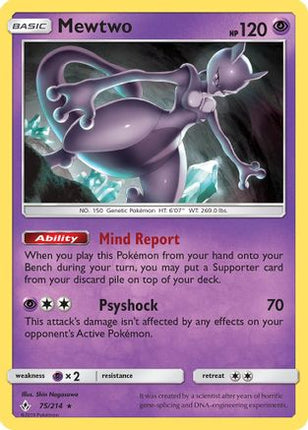Mewtwo - 75/214 [SM - Unbroken Bonds] Reverse Holofoil