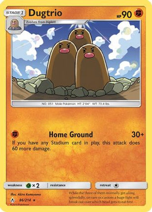 Dugtrio - 86/null [SM - Unbroken Bonds] Reverse Holofoil