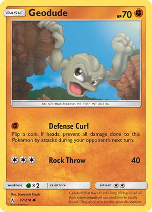 Geodude - 87/214 [SM - Unbroken Bonds] Reverse Holofoil