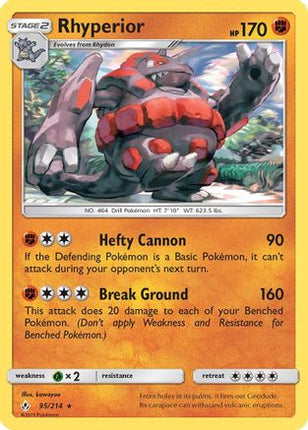 Rhyperior - 95/214 [SM - Unbroken Bonds] Reverse Holofoil