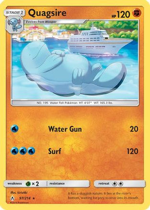 Quagsire - 97/214 [SM - Unbroken Bonds] Reverse Holofoil