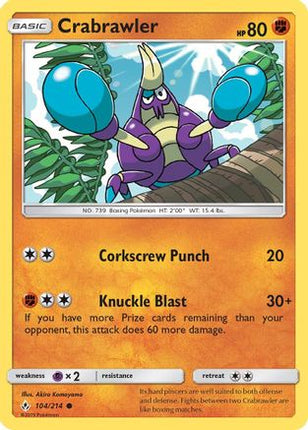 Crabrawler - 104/214 [SM - Unbroken Bonds]