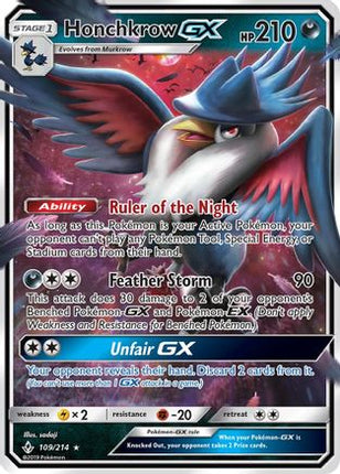 Honchkrow GX - 109/214 [SM - Unbroken Bonds] Holofoil