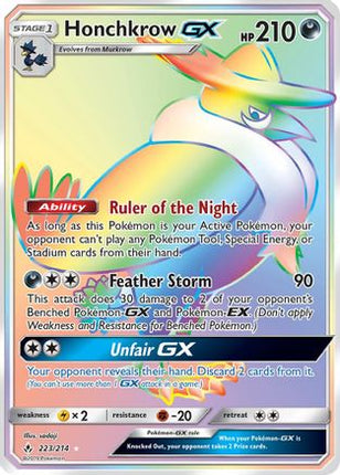 Honchkrow GX (Secret) - 223/null [SM - Unbroken Bonds] Holofoil
