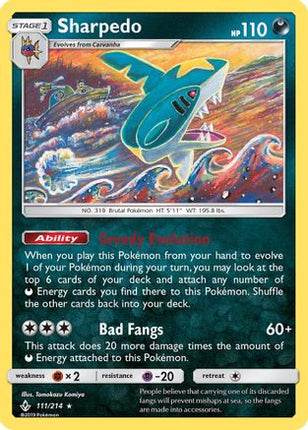 Sharpedo - 111/214 [SM - Unbroken Bonds]