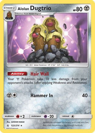 Alolan Dugtrio - 122/214 [SM - Unbroken Bonds] Reverse Holofoil