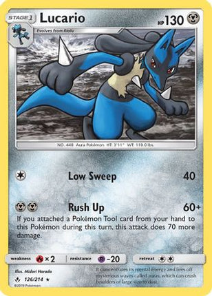 Lucario - 126/214 [SM - Unbroken Bonds] Reverse Holofoil