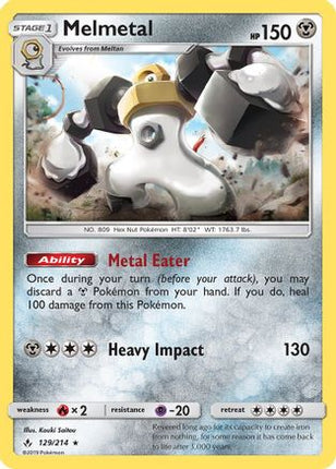 Melmetal - 129/214 [SM - Unbroken Bonds] Holofoil